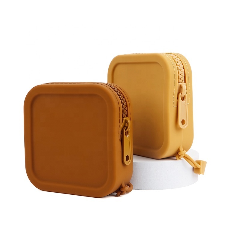 High Quality Small Mini Coin Purses Bag Silicone Coin Purse Wallet Zipper Bag Keychain Coin Purse