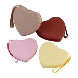 Mini Heart Shaped Coin Purse Promotional Gift Coin Purse Zipper Pouch Silicone Heart Shaped Coin Purse