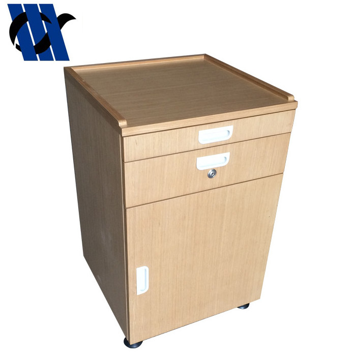 BDCB11 Medicine MDF Metal ABS Hospital Medical Bedside Cabinet With Lock Cabinet Locker On Wheels For Hospital