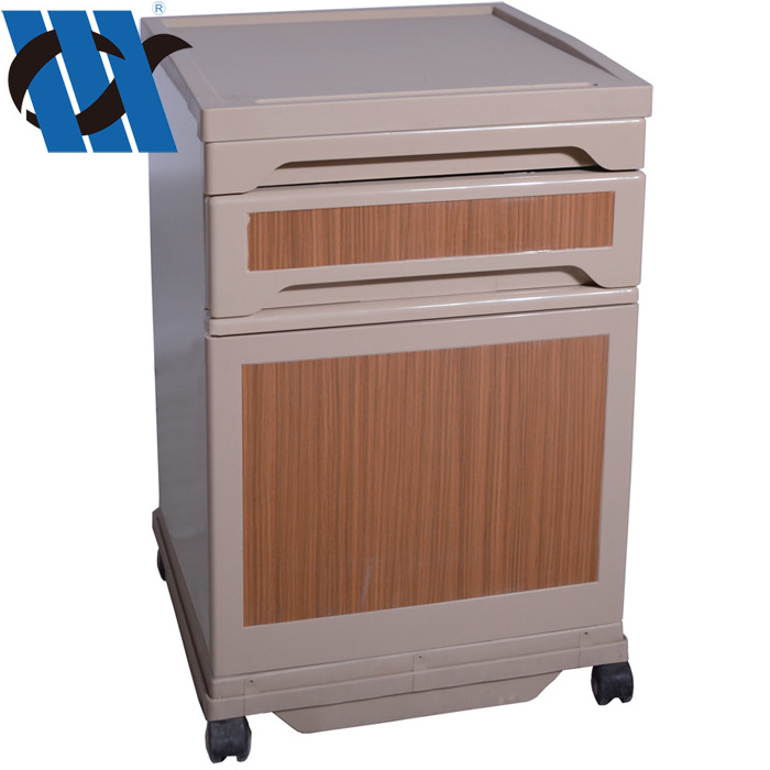 BDCB11 Medicine MDF Metal ABS Hospital Medical Bedside Cabinet With Lock Cabinet Locker On Wheels For Hospital