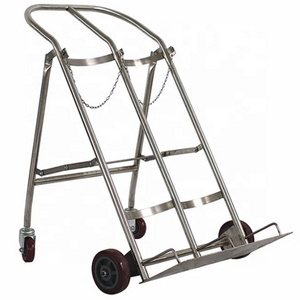 BDT213 Stainless Steel Trolley Cart Hospital Clinic ICU Room Use Oxygen Cylinder Holder lpg Cylinder Trolley