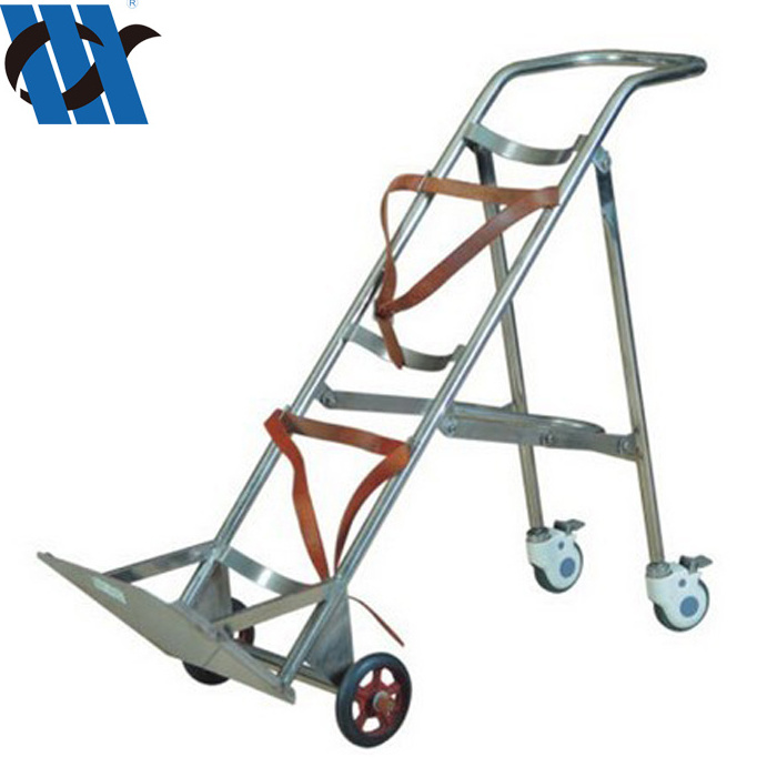 BDT213 Stainless Steel Trolley Cart Hospital Clinic ICU Room Use Oxygen Cylinder Holder lpg Cylinder Trolley