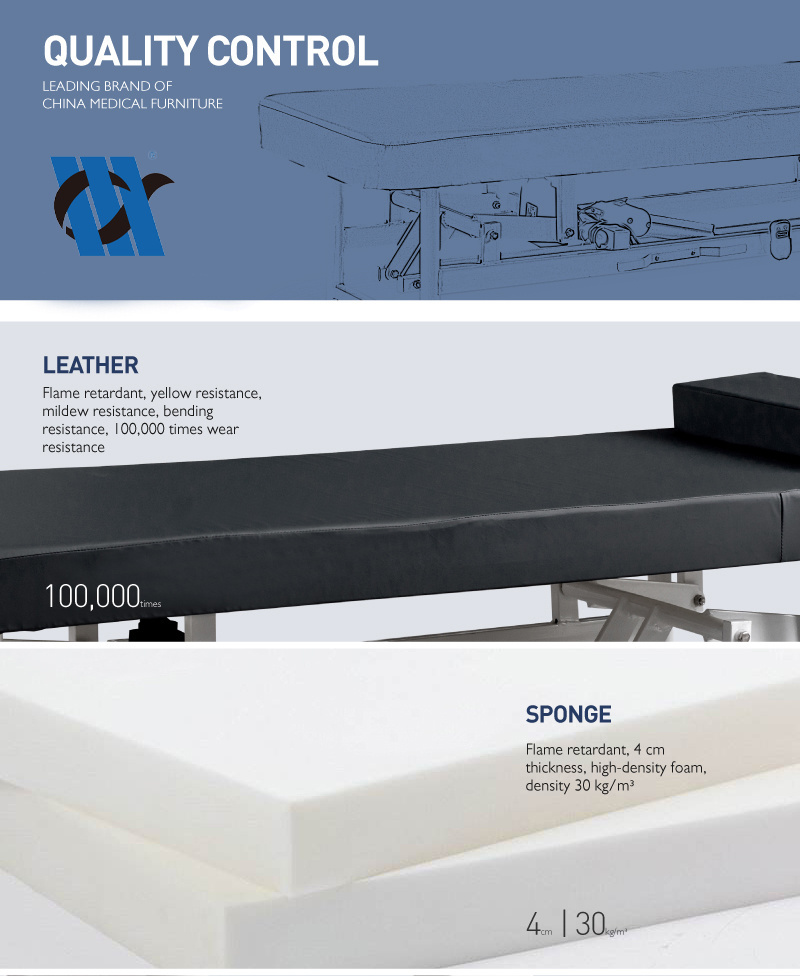 YC-C104(I) Clinic Medical Patient Exam Table Price  Hospital Doctor Examination Bed