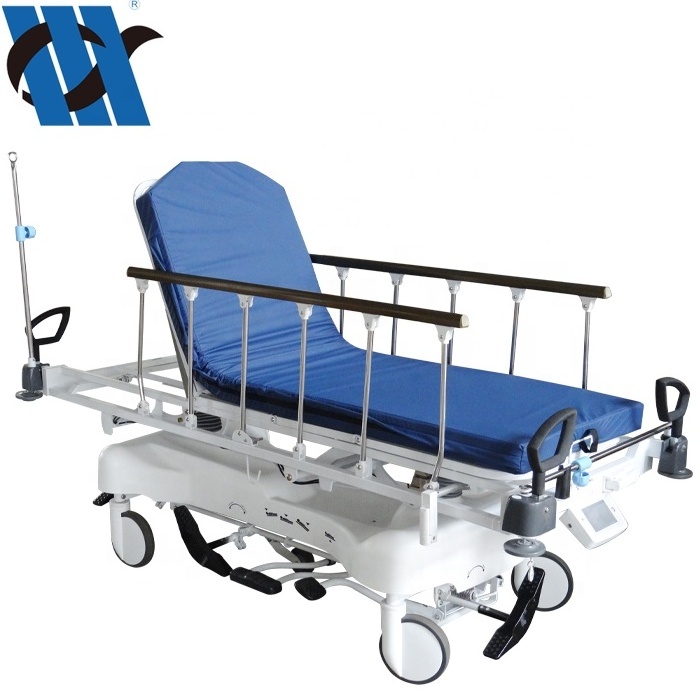 BDEC00 Hospital Emergency Ambulance CPR Board Medical Hydraulic Emergency Medical Patient Transfer Stretcher Trolley