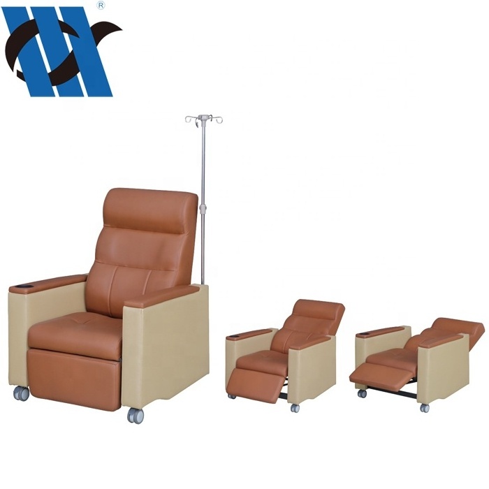 BDEC108  Luxury Office Chair Foam Sofa Sleeping Bed Patient Leather Recliner Attendant Bed Medical Accompany Sofa  Chair Bed