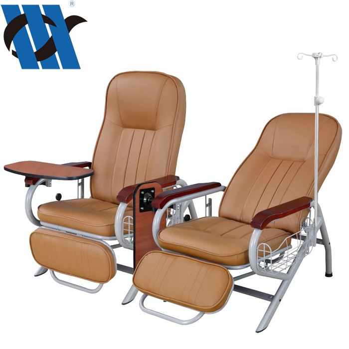 BDEC105 Cheap Epoxy I.V Half Lying Full Lying Transfusion Chair With Table Hospital Used Infusion Chair