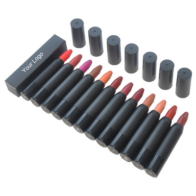 Private Label Velvet Matte Crayon Lipstick Waterproof Long Lasting Red Lipstick Pen Makeup Cream Glaze Lip Crayon