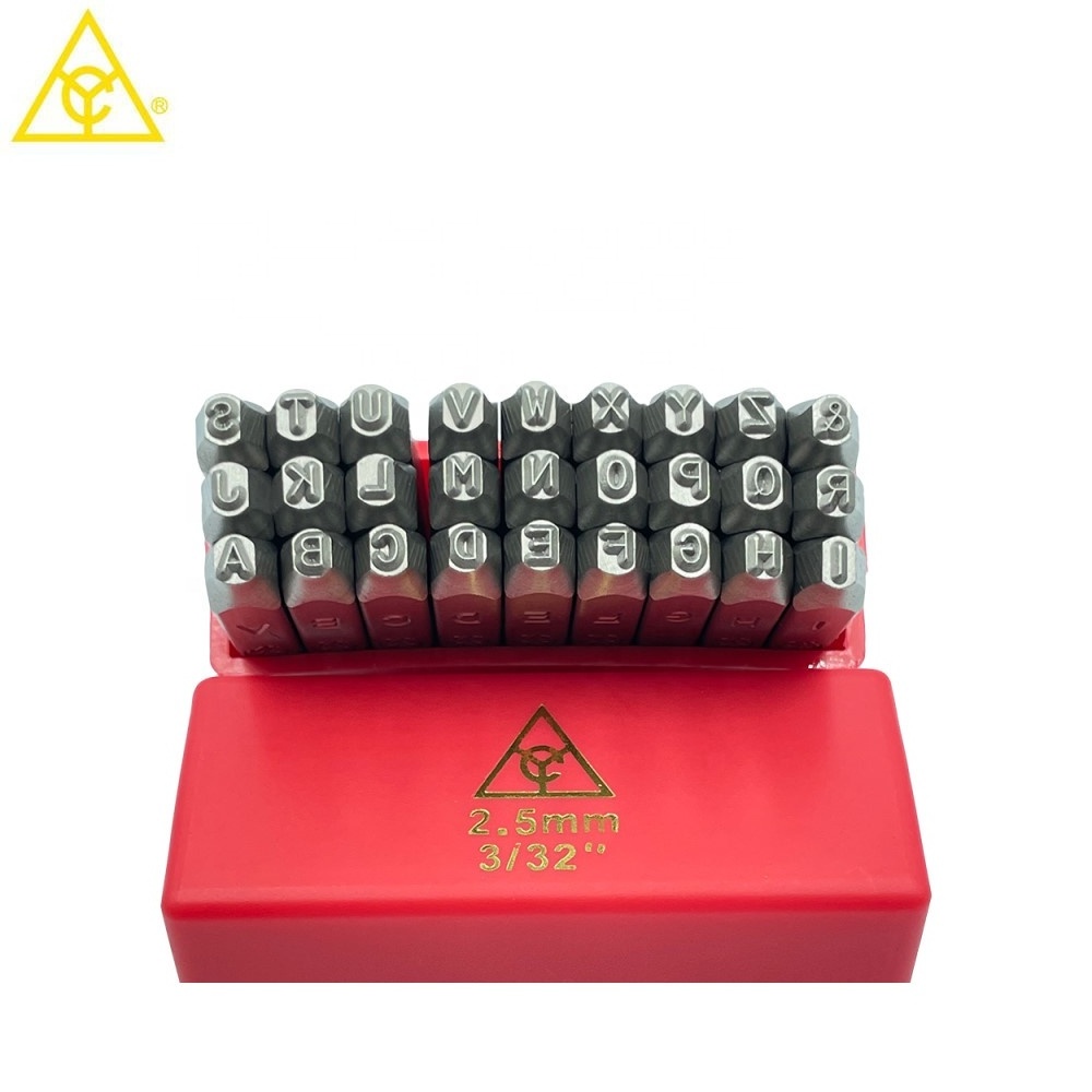 2.5mm metal marking stamps and 27pcs capital letter metal stamp punch