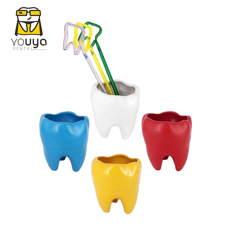 Lovely Wholesale Tooth Shaped Resin Pen Holder For Dental Gift