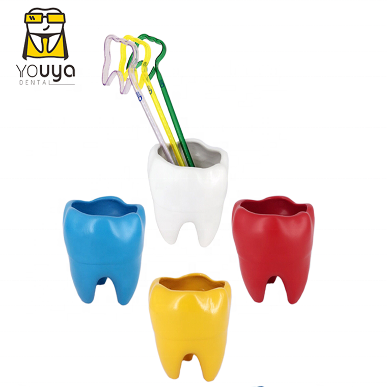 Wholesale Office Resin Decorative Pencil Holder, Tooth Shaped Pen Holder