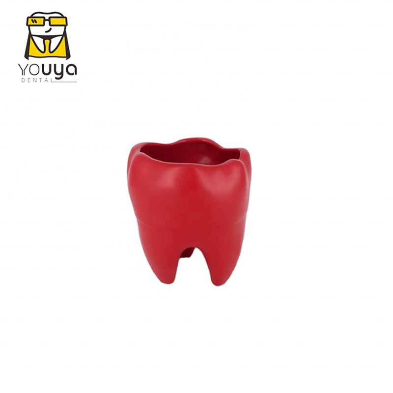 Lovely Color Tooth Shaped Resin Pen Holder wholesale, Unique Tooth Pen Container