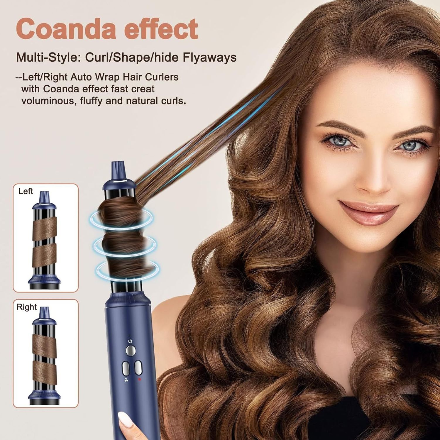 New 6 in 1 hair styler high-speed hot air comb automatic curling straight dual hair dryer set styling electric hair dryer