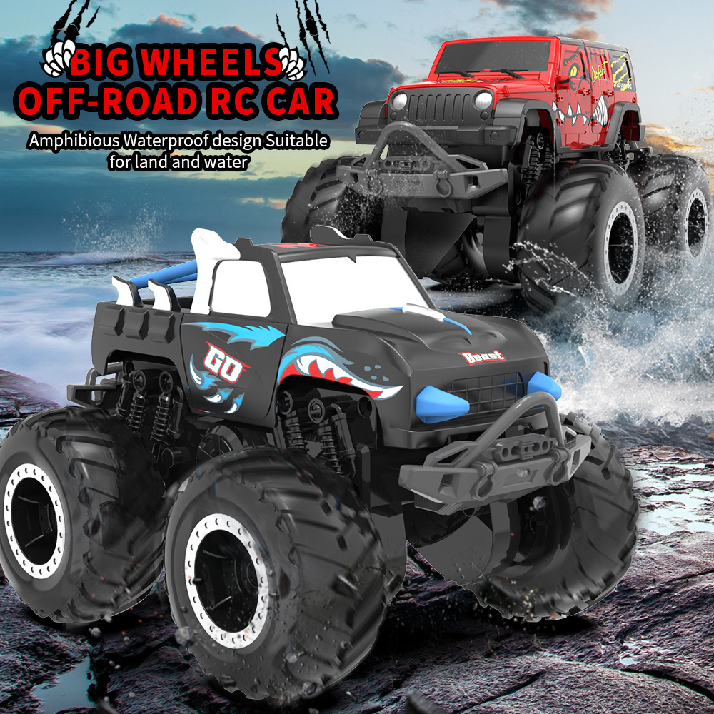 Q149 2.4G amphibian automobile rc stunt vehicle big tire 4wd water land car off road kids radio control car