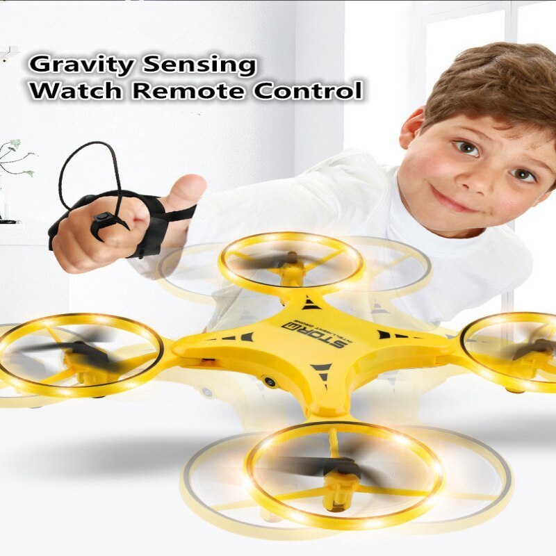 Upgrade Watch Induction Kids Drone Model Toy 2.4G Pressure Attitude Hold Drone With Camera UFO Mini Drone