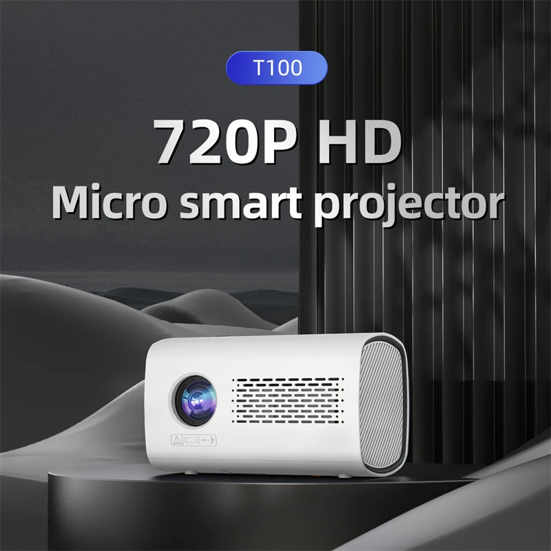 New T100 Android 720P Projector electric focus Projetor Dual Band Wifi BT 150Ansi Cinema Home Keystone wifi Proyector