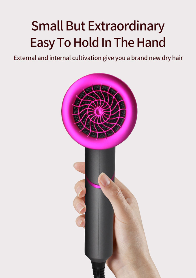 Folding portable travel hair dryer cold and hot air hair dryer low noise inoic hair dryer quick drying styling machine