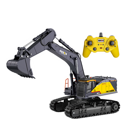 Huina 1592 Excavator RC Truck 1/14 Radio Controlled Machine 2.4G Remote Control Car Toys for Boys Youth Hobby Christmas Gift