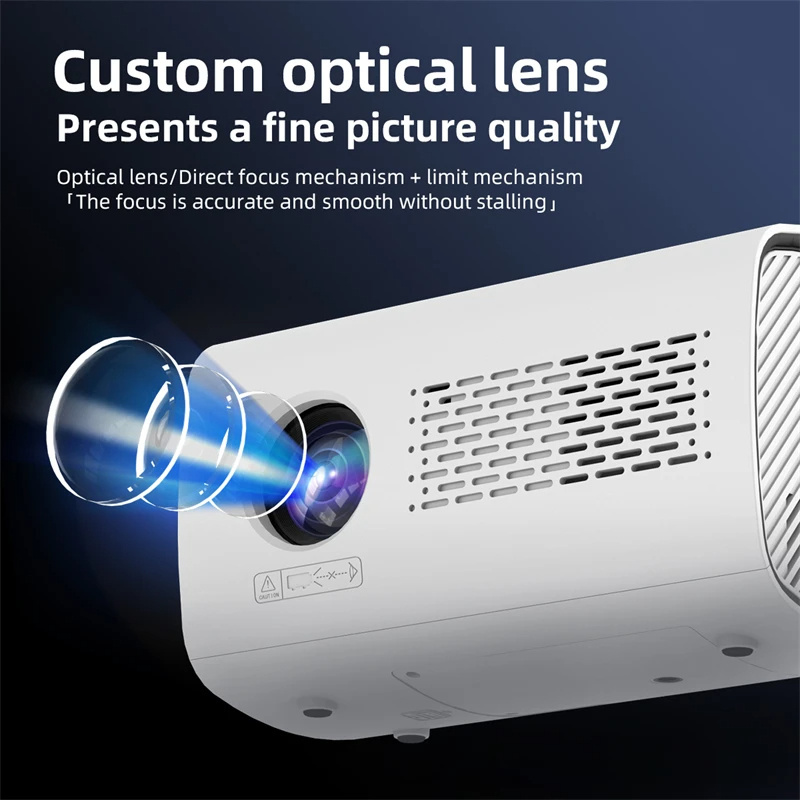 New T100 Android 720P Projector electric focus Projetor Dual Band Wifi BT 150Ansi Cinema Home Keystone wifi Proyector