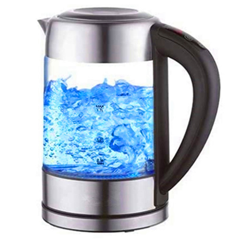 sugar kettle glass electric water kettle With blue LED light