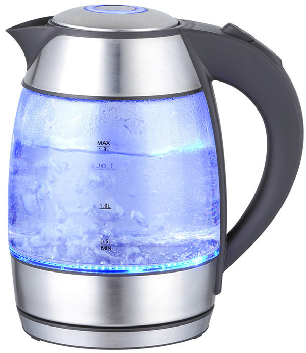 Kitchen Appliances Portable  Electric Kettle 1.8 liter Glass Electric Tea Kettle House hold Water Boiler with LED Light