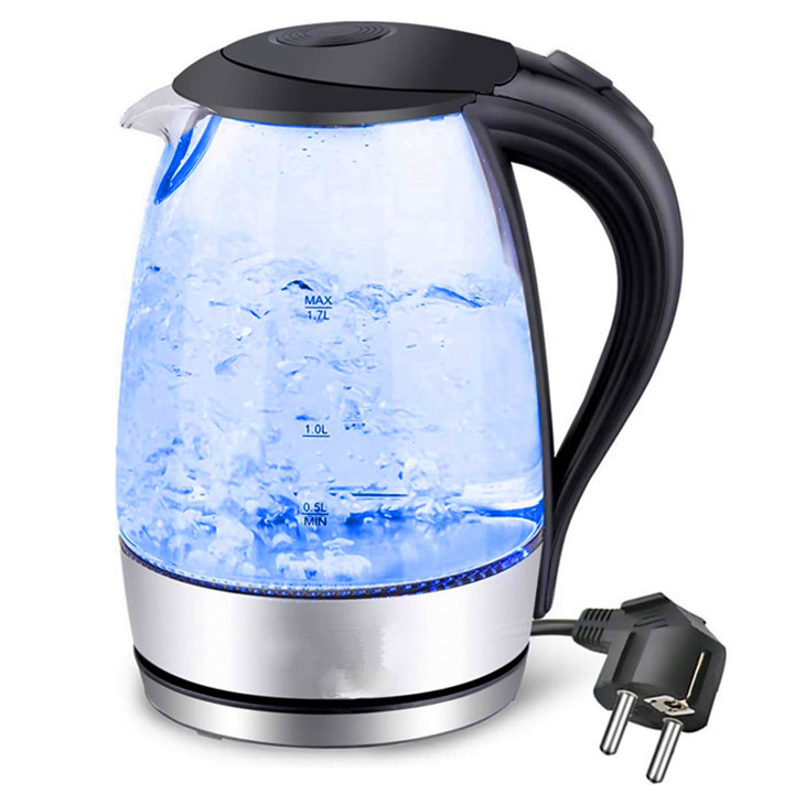 Electric Glass Kettle 1.7 Liter Instant Hot Water Boiler Heater