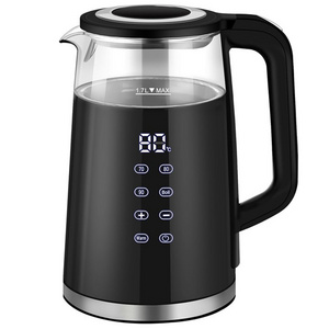 1.7 liter Double Wall Smart Digital Glass electric kettle with visible water window