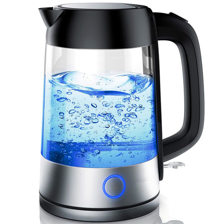 1.7 liter Double Wall Smart Digital Glass electric kettle with visible water window