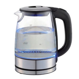 sugar kettle glass electric water kettle With blue LED light