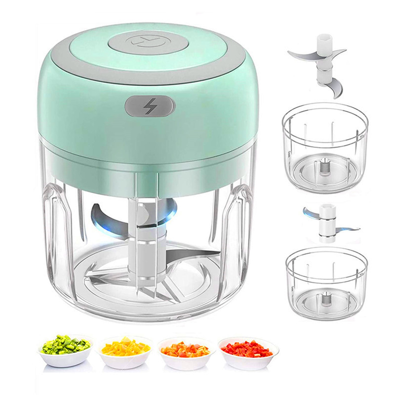 Electric Mini Garlic Chopper Portable Wireless Food Processor Small Food Grinder for Chop Onion Meat Nut Veggie Baby Food