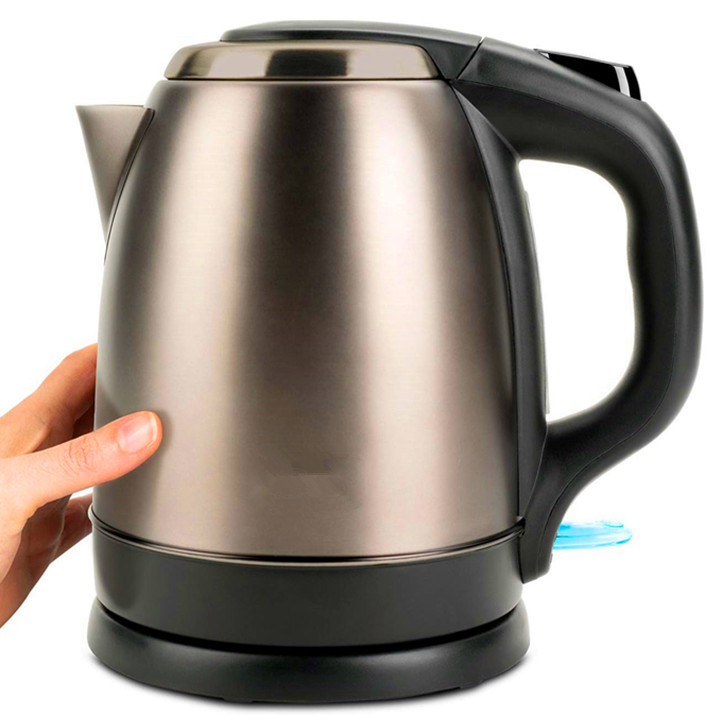 1.7l Electric Kettle Tea Kettle Pot Stainless Steel Double Wall Hot Water Kettle Teapot Boiler & Heater