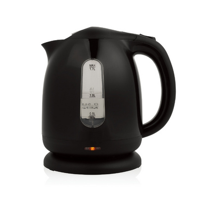 Black Water Kettle Plastic Cordless Electric Jug Kettle Electric 1700ML