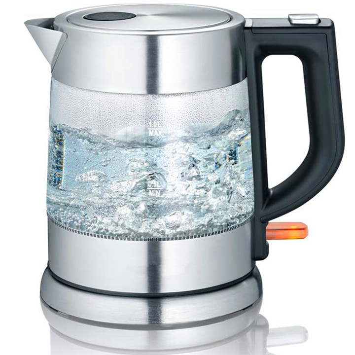 Electric Glass Kettle 1.7 Liter Instant Hot Water Boiler Heater