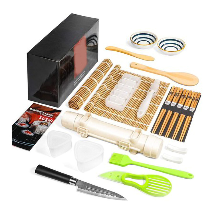 Best price bamboo suzumo sushi cutting machine wooden sushi making machine with plate