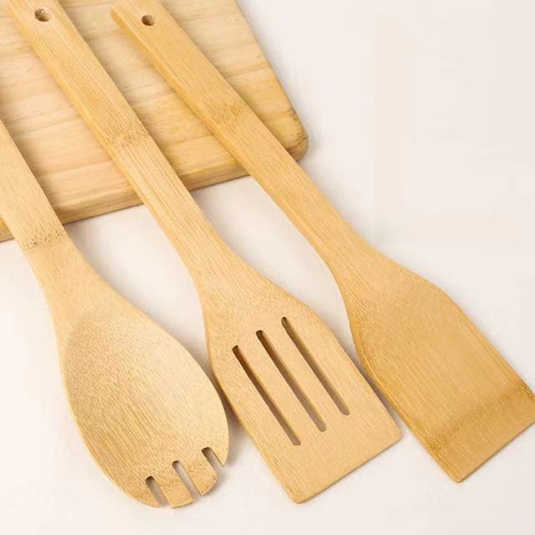 Chinese factory direct sale bamboo kitchen utensils 7 pcs cooking gadget kitchen cookware