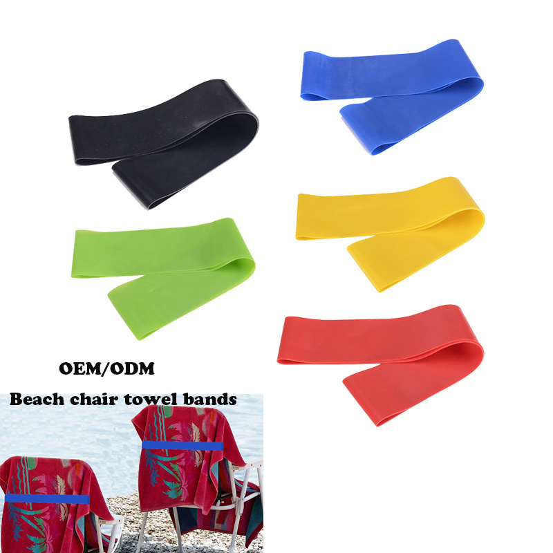 Elastic Towel Bands Towel Clips for Beach Chairs Lightweight Wide Beach Towel Bands for Pool Cruise Chairs