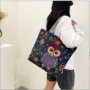 Wholesale Custom  New Design Large Animal Summer Canvas Women Hand Bags