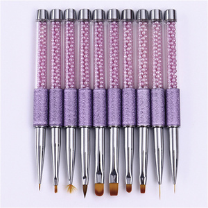 Nail Liner Brush Gel Liner Nail Art Crystal Carved Pen for Gel Nail Polish Design Accessories Manicure Tools Supplies Wholesale