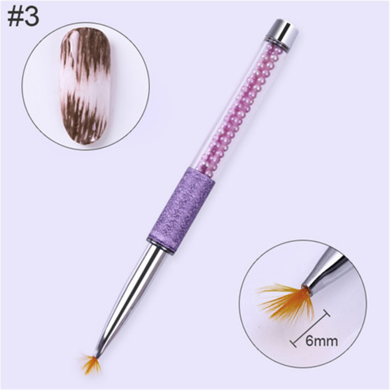 Nail Liner Brush Gel Liner Nail Art Crystal Carved Pen for Gel Nail Polish Design Accessories Manicure Tools Supplies Wholesale