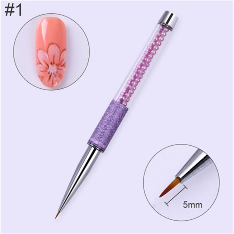 Nail Liner Brush Gel Liner Nail Art Crystal Carved Pen for Gel Nail Polish Design Accessories Manicure Tools Supplies Wholesale