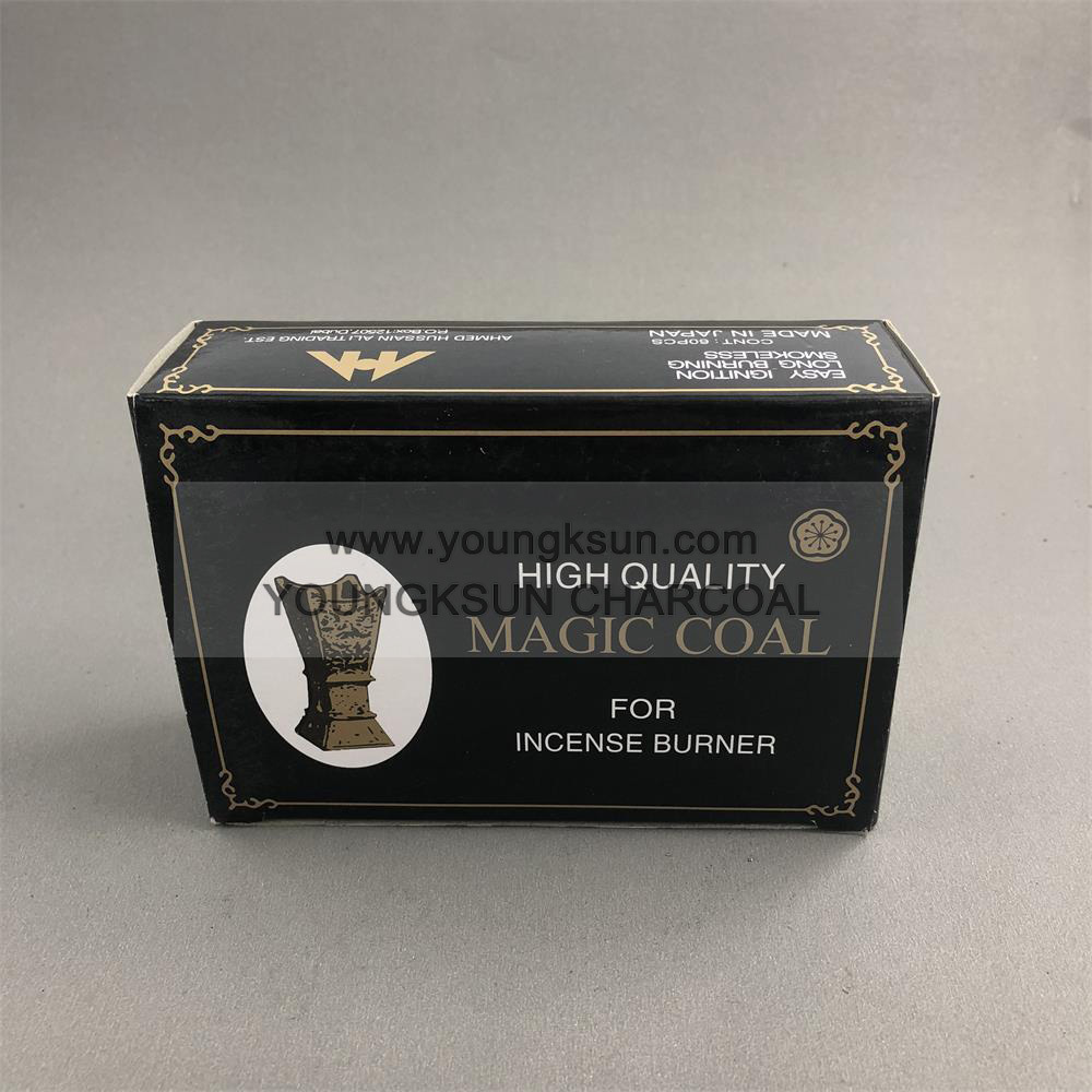 YKS Factory Price Shisha Coal Bamboo Silver Torch/Flame/Magic Charcoal