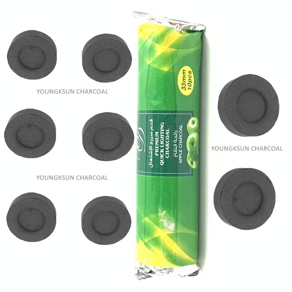 YKS Apple,Lemon , strawberry flavors Instant light hookah shisha charcoal tablets for USA