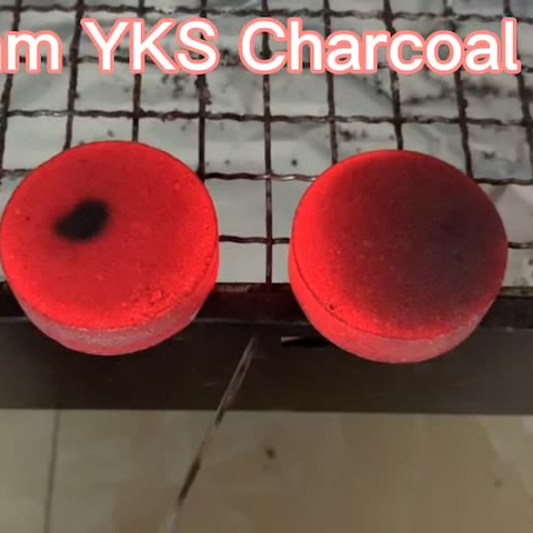 YKS 33mm fruitwood instant shisha charcoal tablets round coal for incense