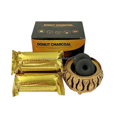 YKS factory fast burning 40mm donut charcoal tablets incense round charcoal hookah for shisha