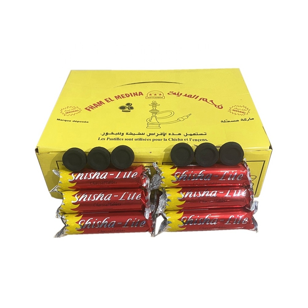 YKS Libya best seller big box long burning time hookah flavor shisha chicha charcoal tablets for incense