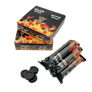 YKS 33mm 40pcs suadi arabia shisha charcoal incense torch coal hookah briquettes