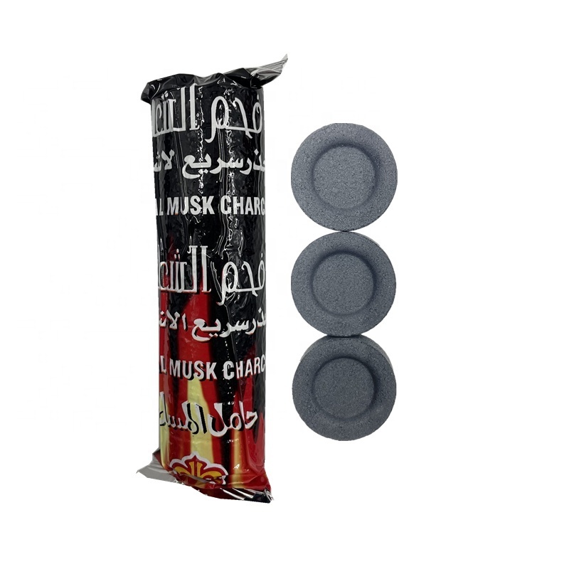 YKS torch coal 33mm high quality long burning time hookah charcoal tablets 80pcs per box for shisha