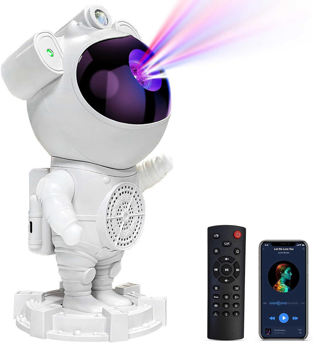 Nightstand Night Light Kid Starry Sky Projector Astronaut Space Galaxy Projector for Bedroom