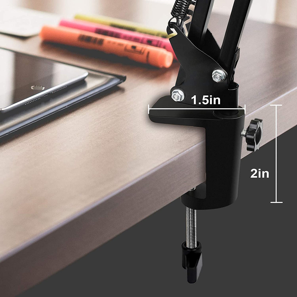 USB Swing Arm LED Desk Lamp with Clamp Dimmable Reading Light Clip-on Table Lamp USB Desk Lamp For Computer