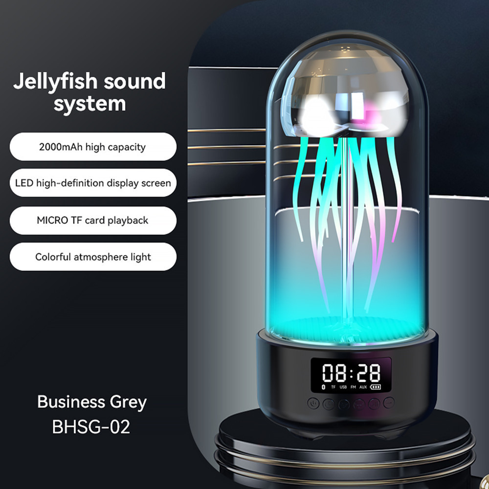 Rechargeable Jellyfish Flashing Light up Blue tooth Speaker with LED Light Fashion Speaker Wireless Night Lamp