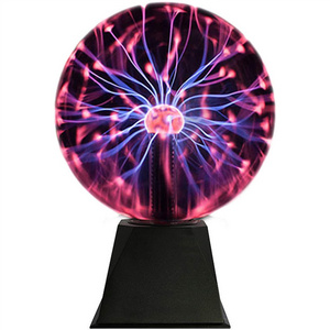 8 Inch Plasma Light Creative Touch & Sound Sensitive Interactive Plasma Lamp Nebula Sphere Globe Glass Plasma Ball